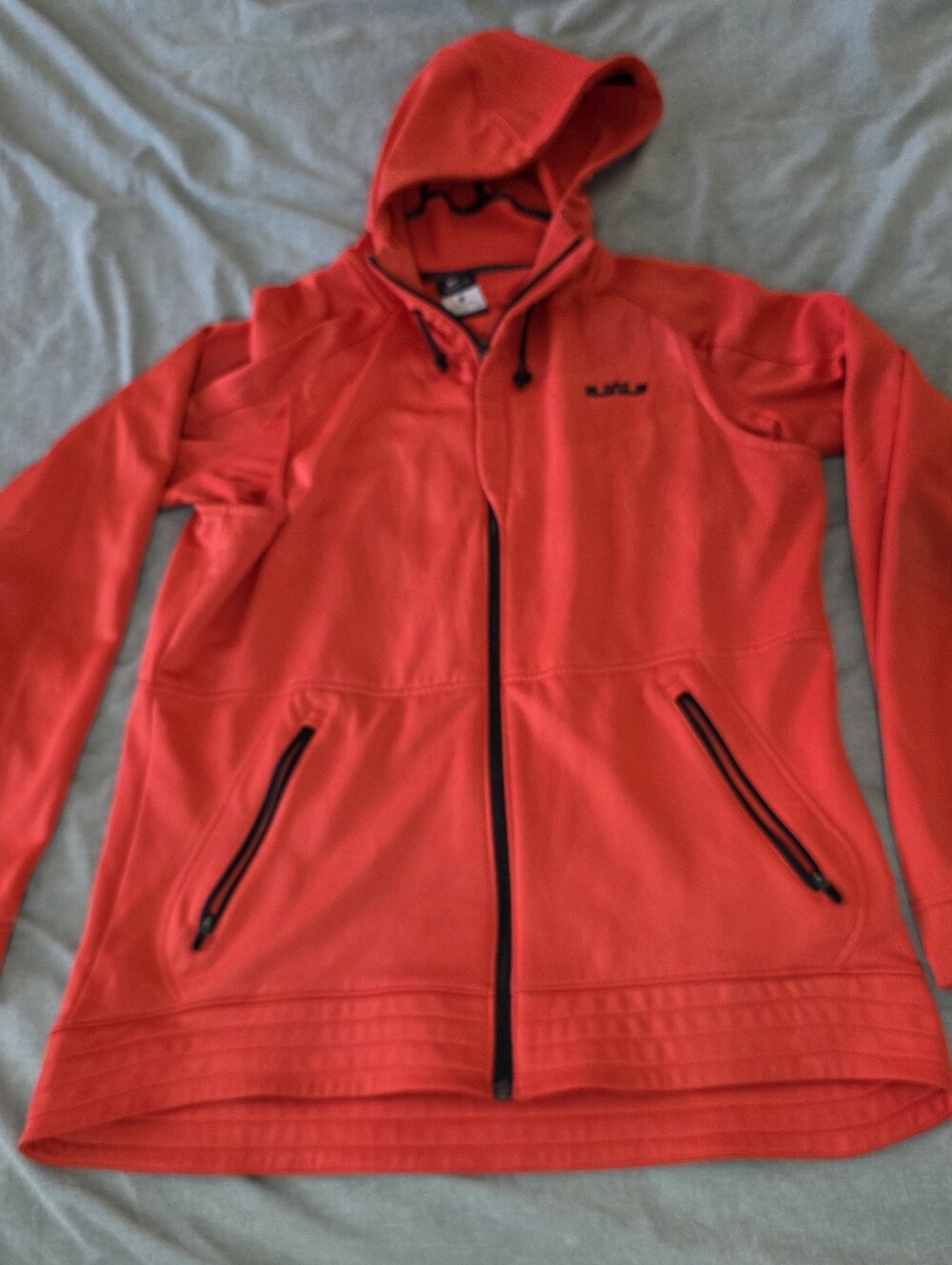 Nike Sweatshirt Mens Large Orange/Red Lebron James Crown Full Zip Hoodie Men's M